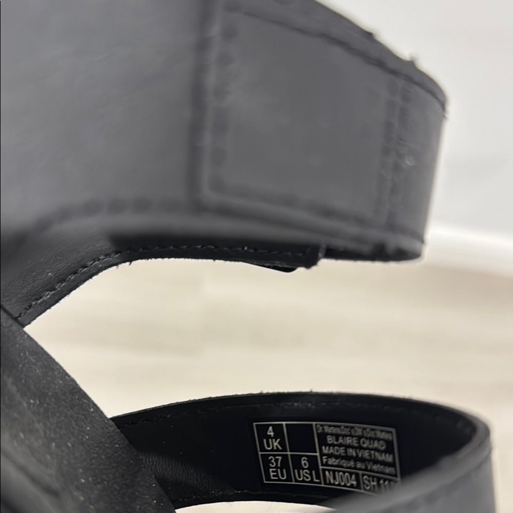 Black Platform Sandals With Yellow Stitching - image 5